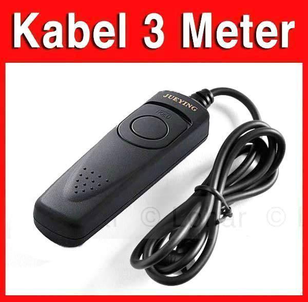 Kabelauslöser 3 Meter, Typ RS-60E3 für Canon Kameras EOS RP, R, 80D 90D 760D 850D u.a.