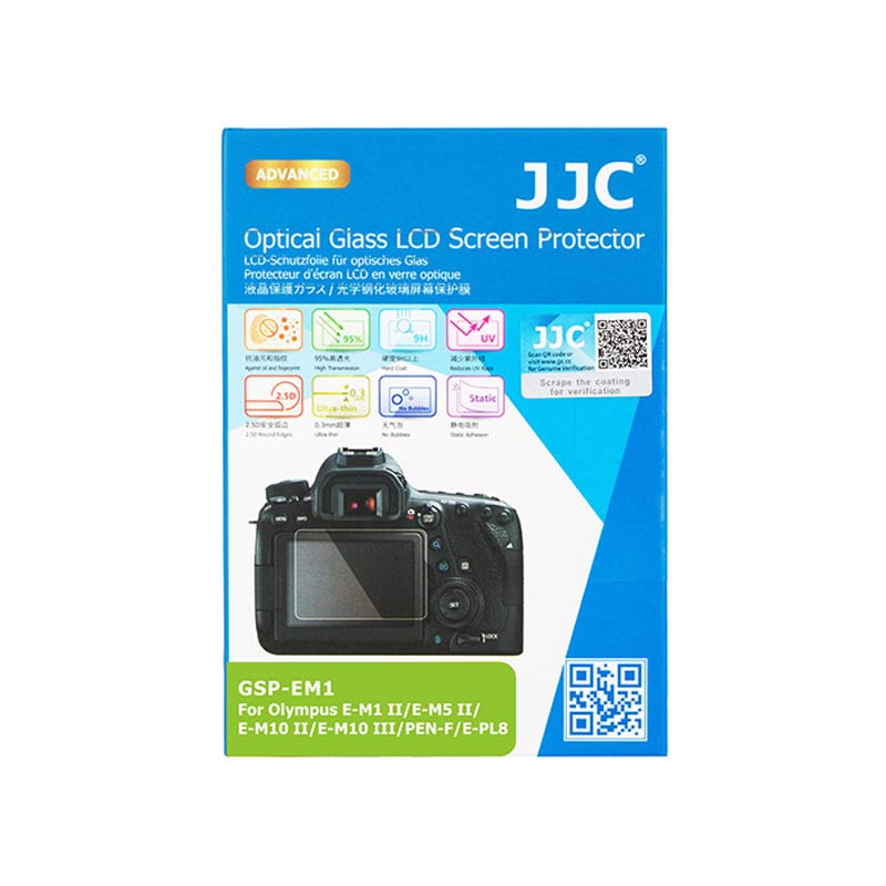 JJC GSP-EM1, LCD Glas Displayschutz für Olympus OM-D E Kameras