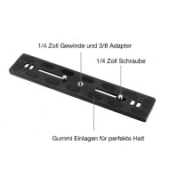 Schnellwechselplatte 200 mm Länge Arca Swiss kompatibel