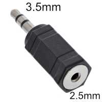 Metall Klinken Adapter 2.5mm Buchse auf 3.5mm Stecker